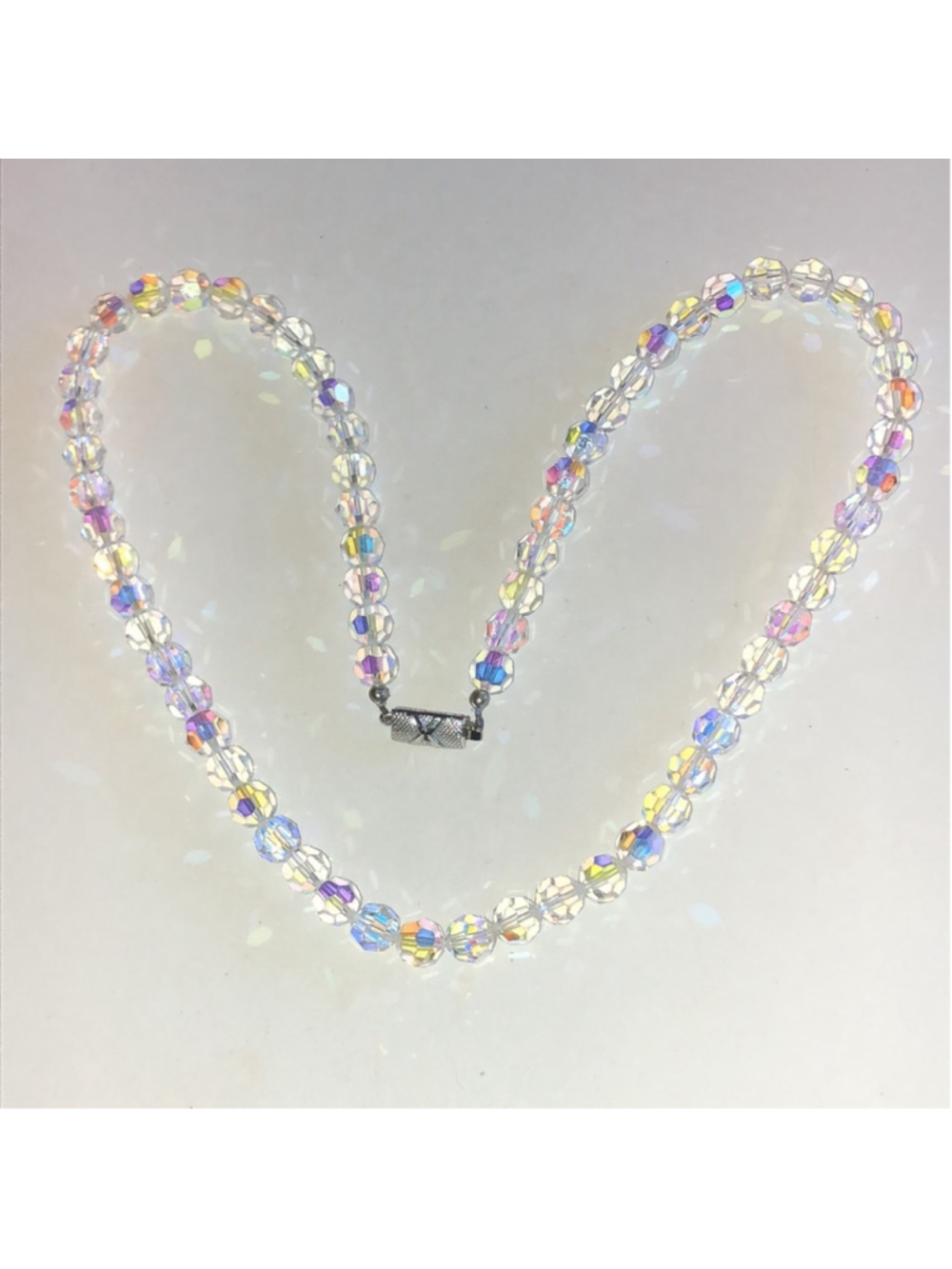 Vintage Aurora Crystal Beaded Boho Necklace - Picture 4 of 7